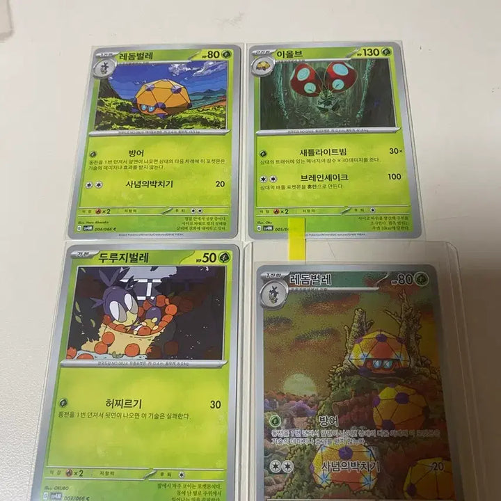 [BUNJANG] Pokemon TCG Larvesta / Vespiqueen / Burmy AR Card Bundle Set / 포켓몬 카드 이올브/레돔벌레/두루지벌레 AR 카드 일괄