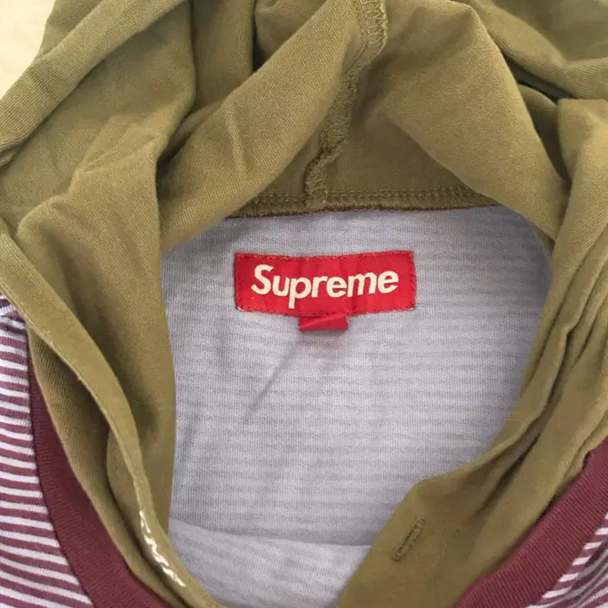 [BUNJANG] Supreme 24SS Layered Hood Long Sleeve L / 슈프림24ss 레이어드 후드 롱슬리브 L