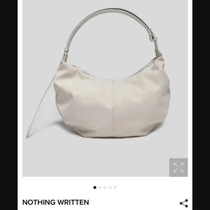 [BUNJANG] NotingWritten Nylon Hobo Bag Salt / 낫띵리튼 나일론 호보백 솔트