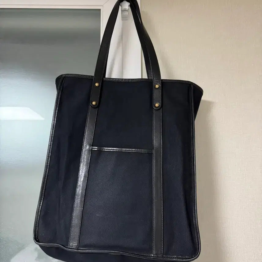 [BUNJANG] Frank Clegg Leather Canvas Barber Shop Tote Bag / Frank clegg 프랭크 클레그 바버샵 가죽 토트백