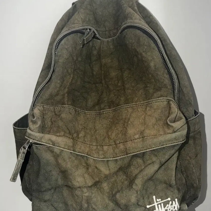 [BUNJANG] Stüssy Washed Black Canvas Backpack / 스투시 캔버스 백팩 워시드 블랙