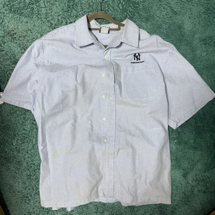 [BUNJANG] Thisisneverthat NY Stripe Short Sleeve Shirt XL / thisisneverthat NY 스트라이프 반팔 셔츠 XL