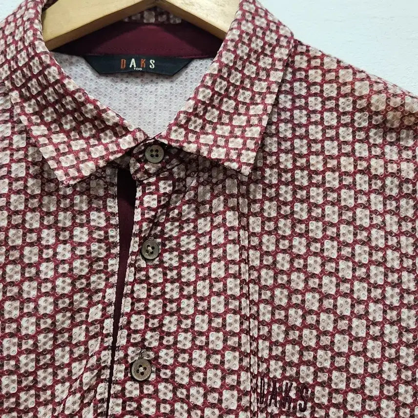 [BUNJANG] Daks Functional Pattern Short-Sleeve Polo T-Shirt / [100] 닥스 기능성 패턴 반팔티 폴로티