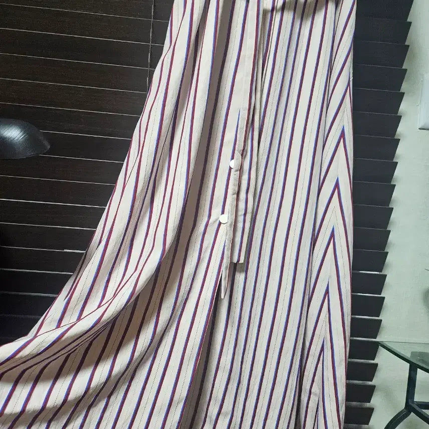 [BUNJANG] Sandro Striped Short-Sleeve Long Dress / Sandro 산드로 스트라이프 반팔 롱 원피스