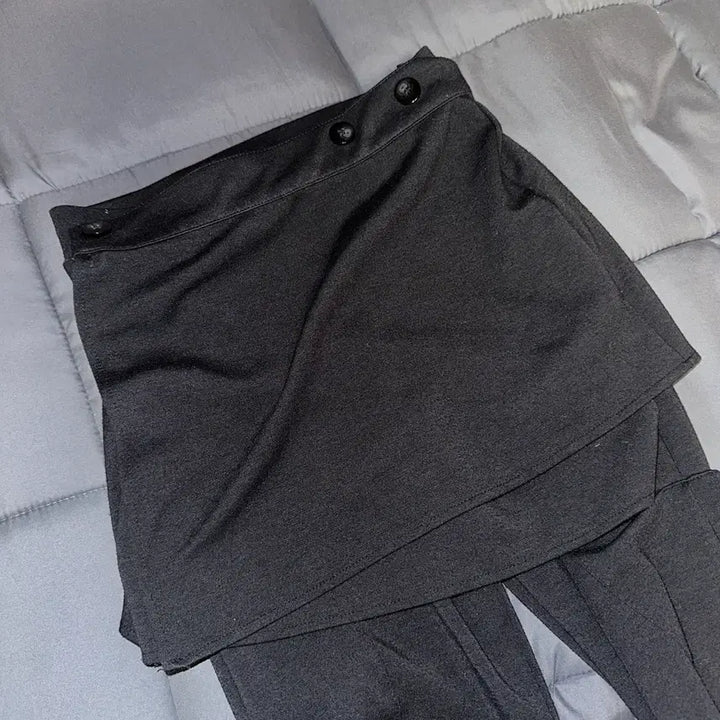[BUNJANG] Ohos Wrap Over Tuck Pants Black M / 오호스 랩오버턱팬츠 블랙 M