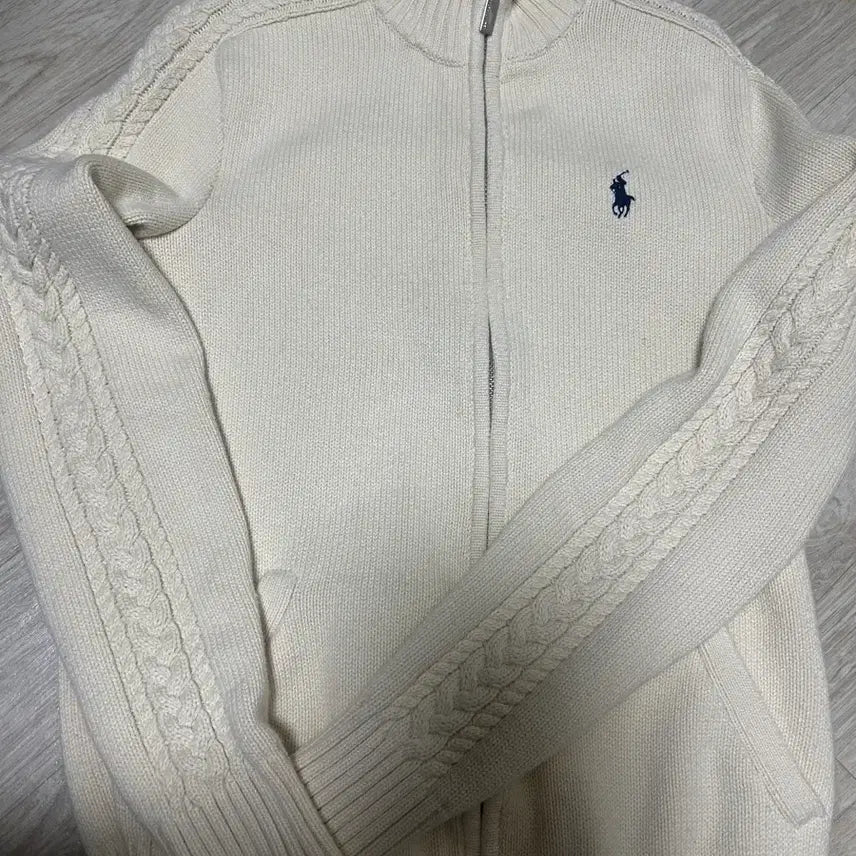 [BUNJANG] Polo Ralph Lauren Cable Knit Zip-Up Sweater / 폴로 니트 집업