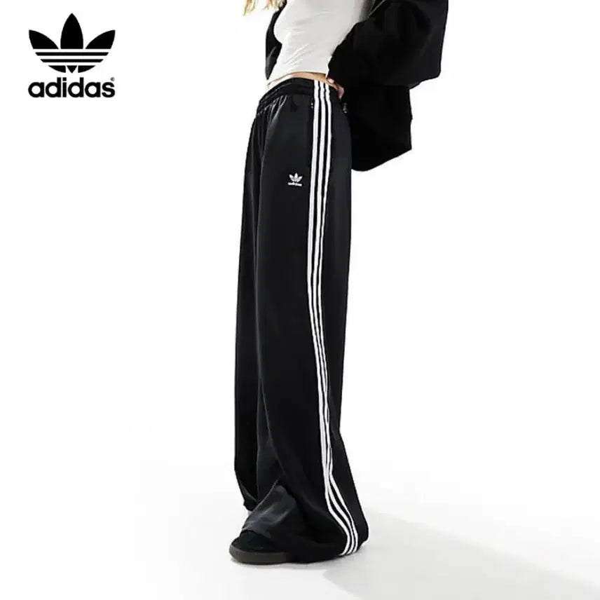 [BUNJANG] Adidas Satin Wide Pants Black / 새상품 아디다스 새틴 와이드 팬츠 블랙 iu 2520