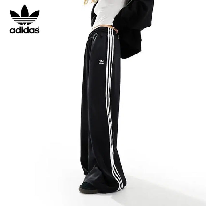 [BUNJANG] Adidas Satin Wide Pants Black / 새상품 아디다스 새틴 와이드 팬츠 블랙 iu 2520