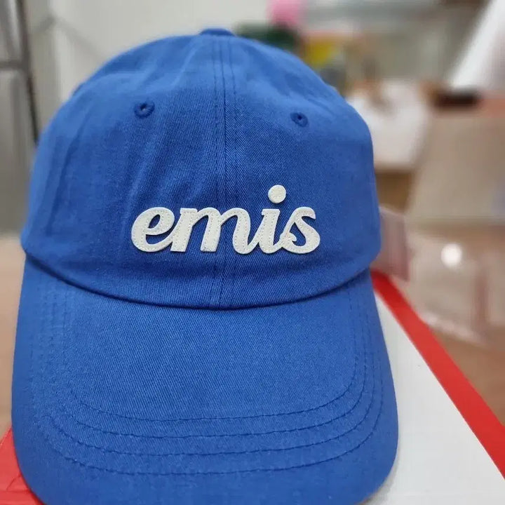 [BUNJANG] EMIS Applique Ball Cap Blue One Size / 이미스 아플리케 볼캡 블루 새상품