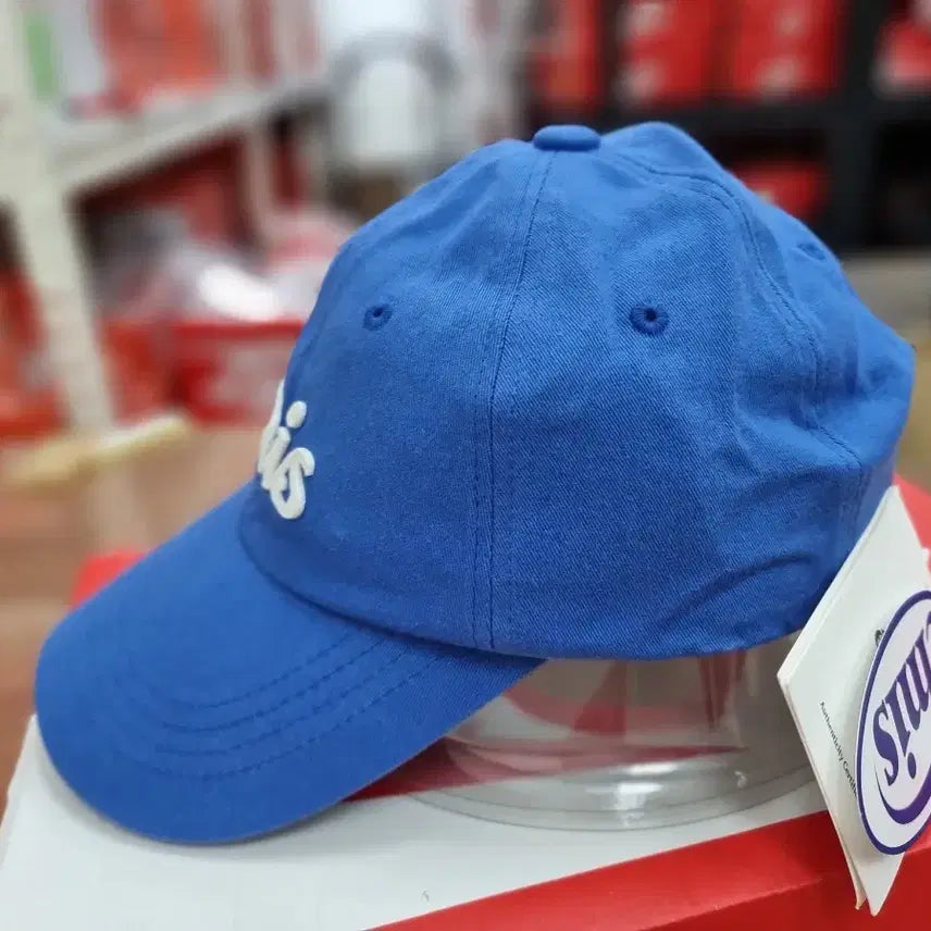 [BUNJANG] EMIS Applique Ball Cap Blue One Size / 이미스 아플리케 볼캡 블루 새상품