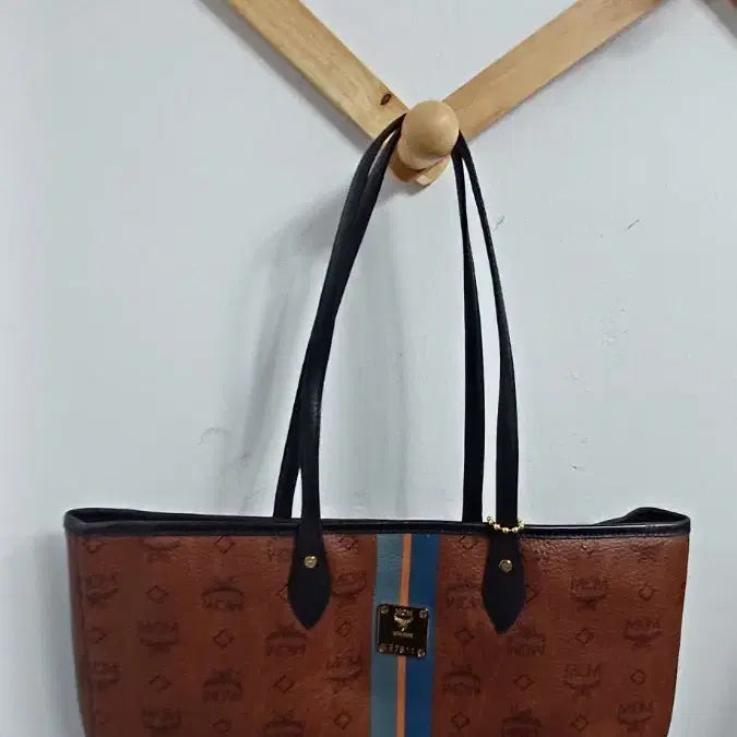 [BUNJANG] MCM Logo Stripe Shoulder Bag / 엠시엠 상태A