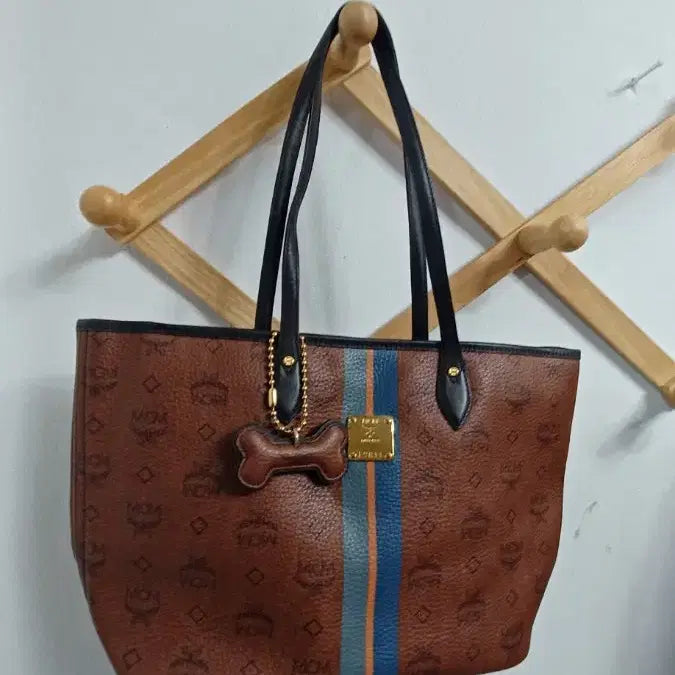 [BUNJANG] MCM Logo Stripe Shoulder Bag / 엠시엠 상태A
