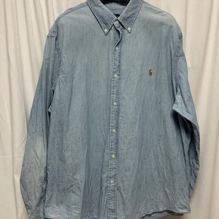 [BUNJANG] Polo Ralph Lauren Chambray Denim Shirt XXL / no.187 폴로 랄프로렌 삼브레이데님 셔츠 xxl