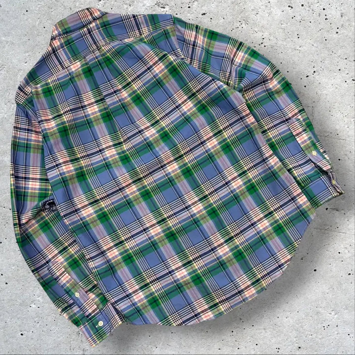 [BUNJANG] Polo Ralph Lauren Classic Fit QR Check Shirt (Size S) / [S] 폴로 랄프로렌 클래식핏 신형 큐알 체크 셔츠