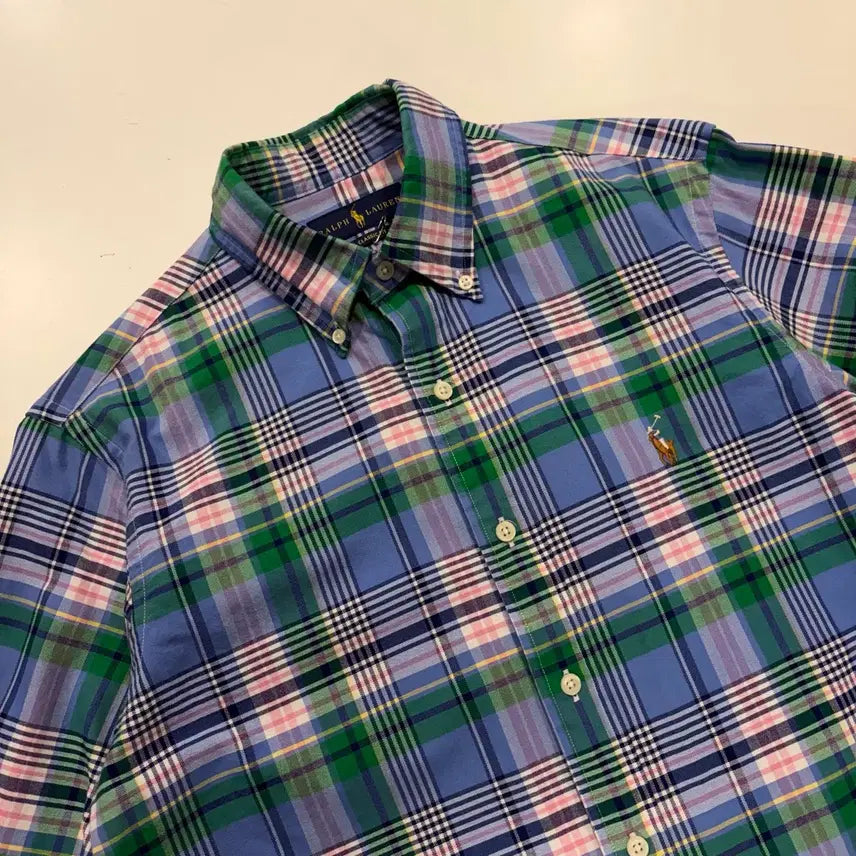 [BUNJANG] Polo Ralph Lauren Classic Fit QR Check Shirt (Size S) / [S] 폴로 랄프로렌 클래식핏 신형 큐알 체크 셔츠