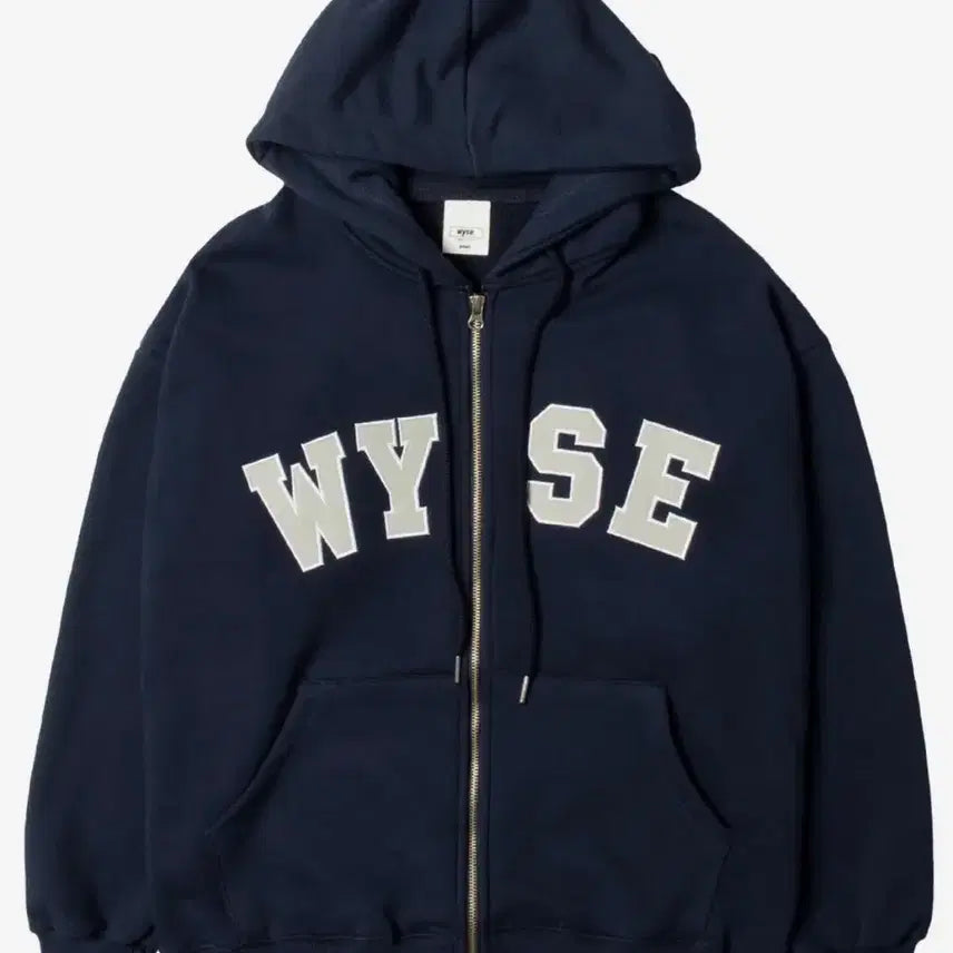 [BUNJANG] WYSE Navy Hooded Zip-up / WYSE 네이비 후드집업