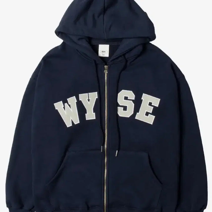 [BUNJANG] WYSE Navy Hooded Zip-up / WYSE 네이비 후드집업