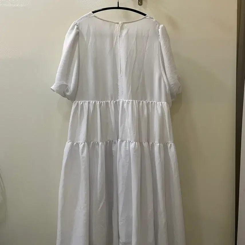 [BUNJANG] COS White Frill Midi Dress / Cos 화이트 프릴 원피스