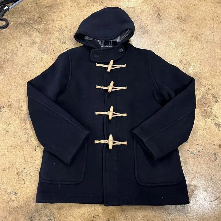 [BUNJANG] London Tradition Hooded Duffle Coat Black / [정품/42] 런던 트레디션 후드 더플 코트 블랙