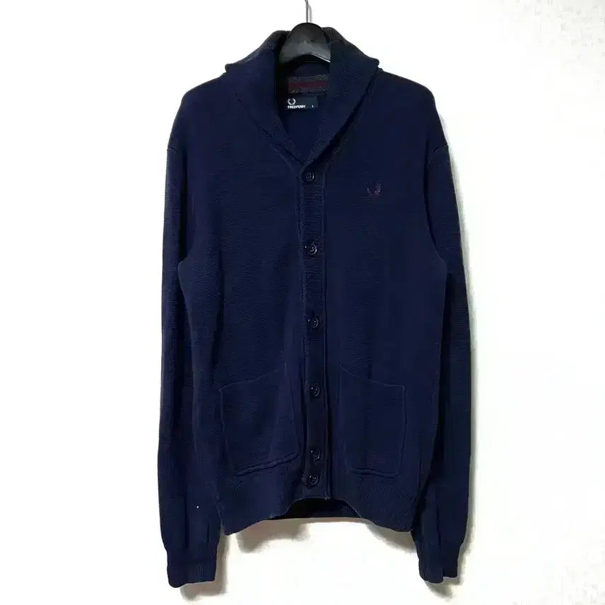 [BUNJANG] Fred Perry Shawl Collar Knit Cardigan Jacket / [S,90]프레드페리 숄카라 니트 가디건 자켓