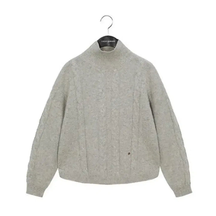 [BUNJANG] Lucky Brand Cable Knit Turtleneck Wool 100% Sweater / [새제품] 럭키브랜드 케이블 터틀넥 니트 울100%