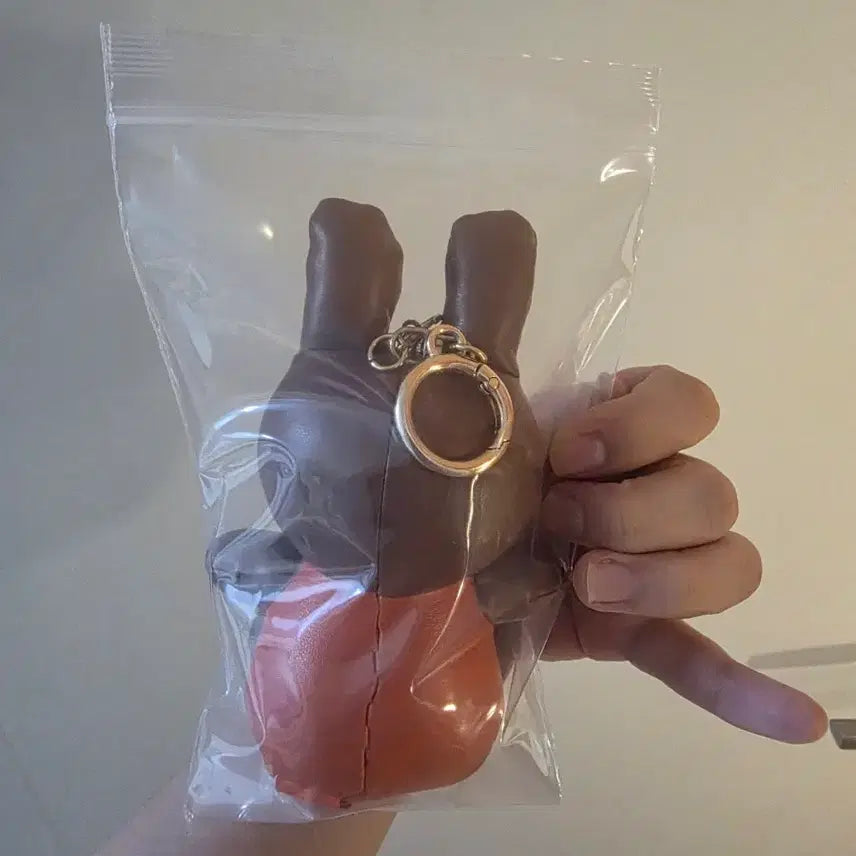 [BUNJANG] Miffy Tanning Leather-Feel Keyring Brown / 미피 태닝 키링 브라운 보관만한새상품 가죽느낌키링