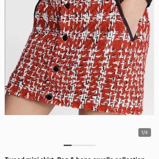 [BUNJANG] rag &amp; bone Cruella Edition Red Tweed Mini Skirt / rag &amp; bone 크루엘라 에디션 레드 트위드 미니스커트 4