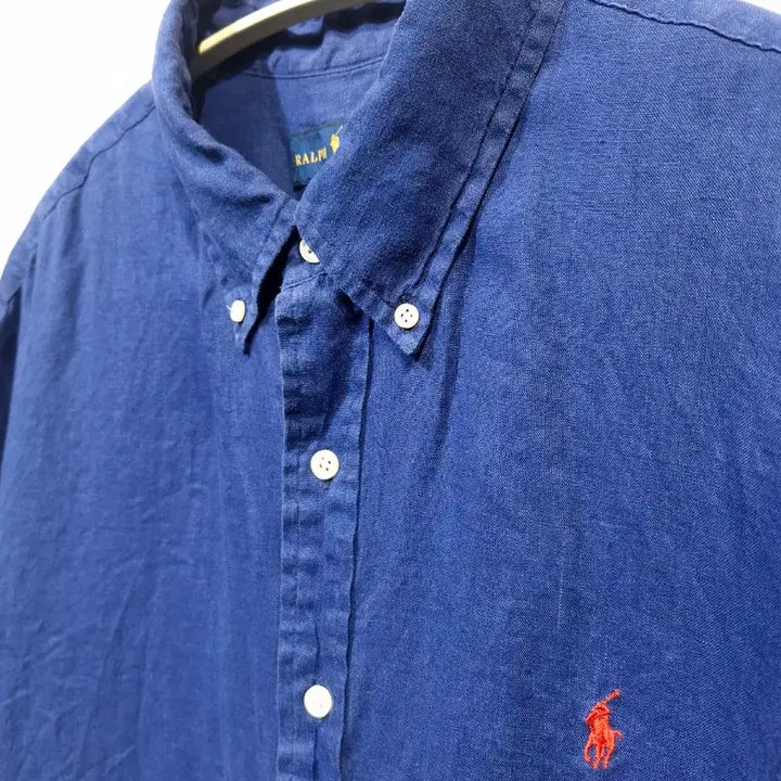 [BUNJANG] Polo Ralph Lauren 100% Linen Short Sleeve Shirt / 폴로랄프로렌 린넨100% 반팔 셔츠