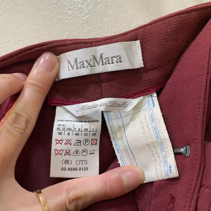[BUNJANG] Max Mara Burgundy Wool Slacks / 막스마라 버건디 스랙스