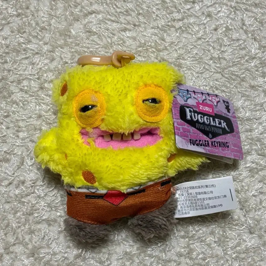 [BUNJANG] Pugler SpongeBob Plush Keychain / 퍼글러 스폰지밥 인형 키링