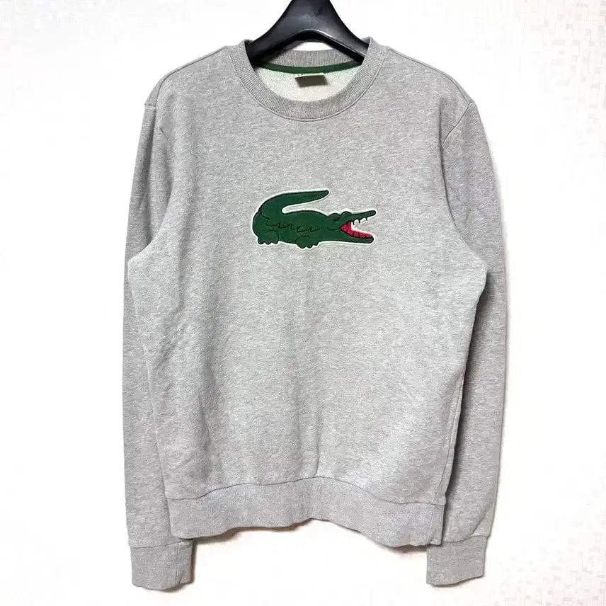 [BUNJANG] Lacoste Big Logo Sweatshirt Grey / [M,95]라코스테 빅로고 맨투맨 그레이 lacoste