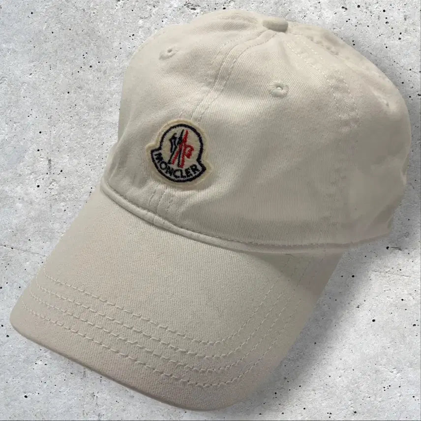 [BUNJANG] Moncler White Ball Cap Hat / 몽클레어 화이트 볼캡 모자 수입택