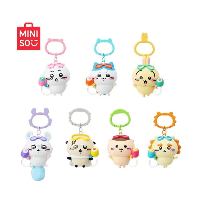 [BUNJANG] Miniso Chiikawa Water Gun Keychain Summer Limited Edition (Nagano, Momonga) / 나가노 미니소 치이카와 물총 키링 여름 시즌 한정판 / 모몽가