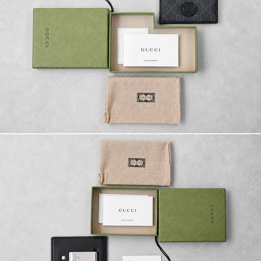 [BUNJANG] Gucci Interlocking Supreme Money Clip Cardholder / 구찌 인터로킹 수프림 머니클립 카드지갑