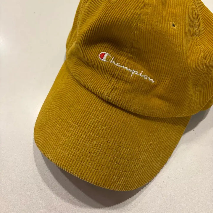 [BUNJANG] Champion Corduroy Baseball Cap Mustard / 챔피온 코듀로이 볼캡 머스타드