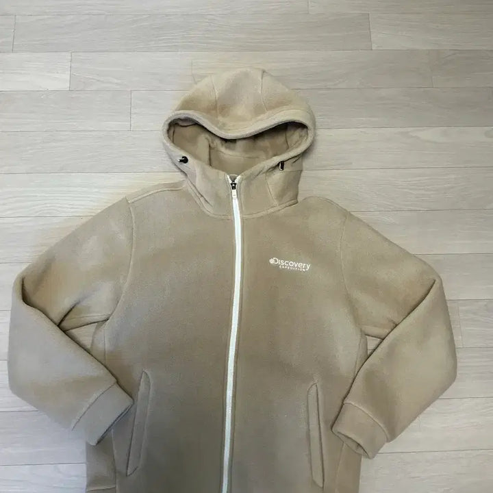 [BUNJANG] Discovery Expedition Fleece Full Zip-Up Ivory / 디스커버리 후리스 집업 아이보리