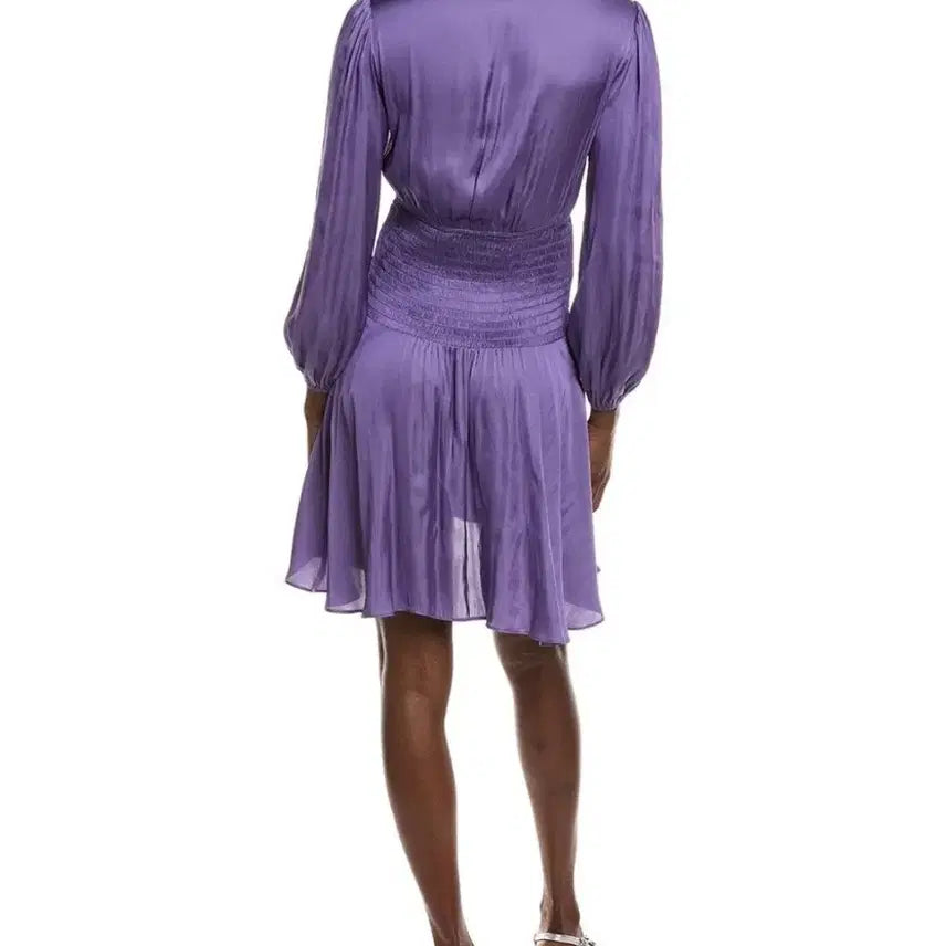[BUNJANG] Maje Purple Smocked Mini Dress / maje 퍼플 스모크드 미니 드레스