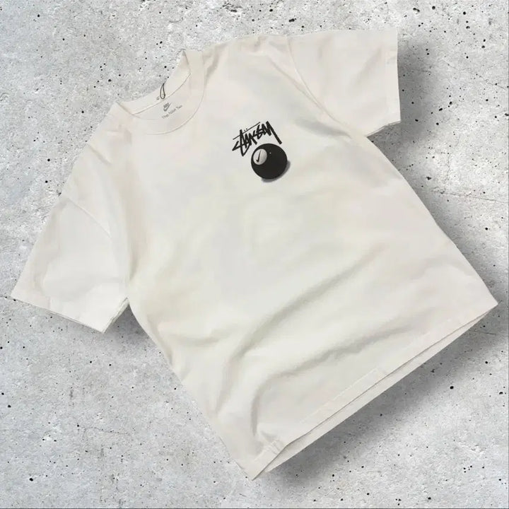 [BUNJANG] Stussy x Nike 8-Ball Logo T-Shirt White (M) / [M] 스투시 8볼 나이키 콜라보 반팔티 화이트