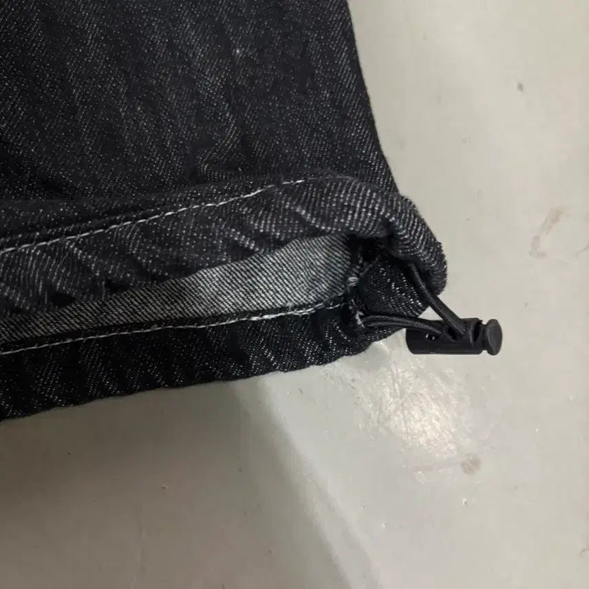 [BUNJANG] Vintage Drawstring Wide Denim Pants / 만원샵 빈티지 하단 스트링 와이드 데님 팬츠 여2XL(남L)