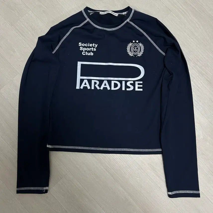[BUNJANG] More Than Paradise Navy Long Sleeve T-Shirt / 모어댄파라다이스 네이비 티셔츠