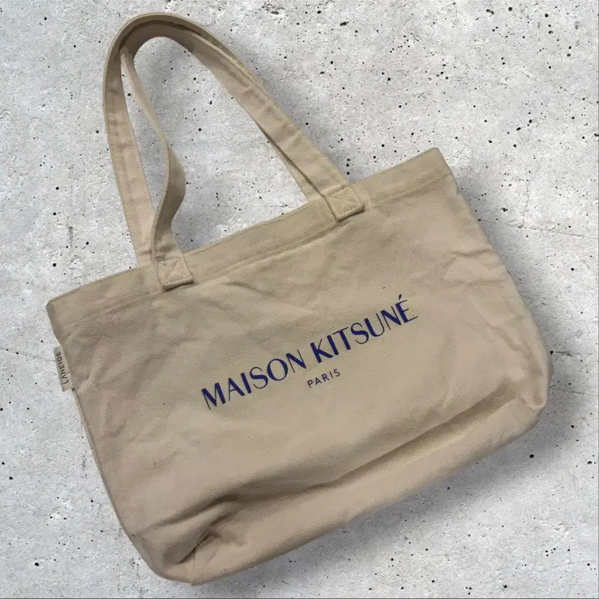 [BUNJANG] Laneige Maison Kitsuné Beige Fox Printing Eco Bag / 라네즈 메종키츠네 베이지 여우 프린팅 에코백