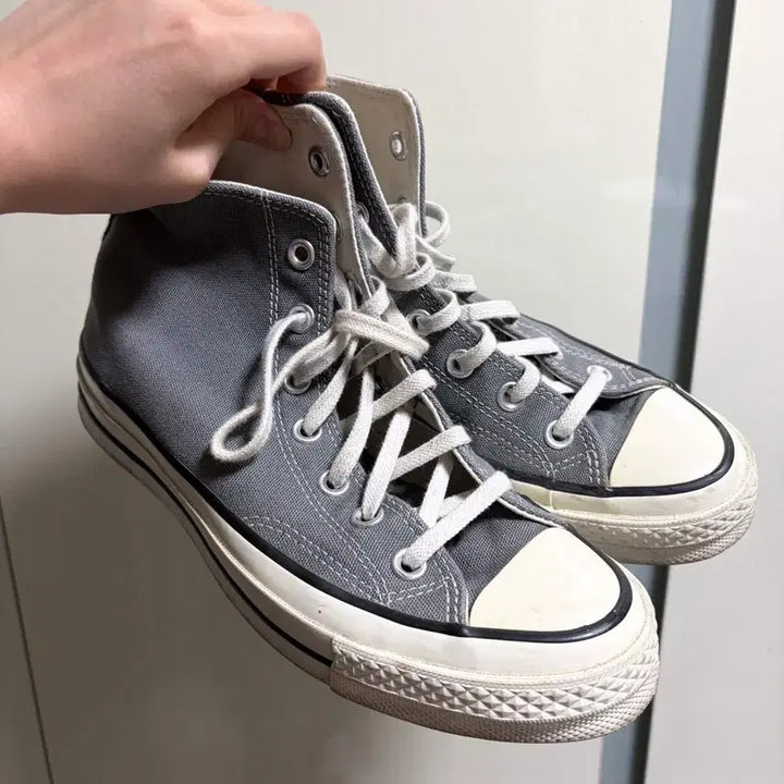 [BUNJANG] Converse Chuck 70 High Grey Shoes Size 240 / 컨버스 척 70 하이 그레이 240