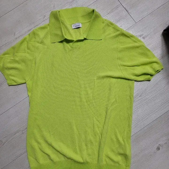 [BUNJANG] Luciano Visconti Lime Short Sleeve Knit Top / LUCIANO VISCONTI 라임색 반팔 니트