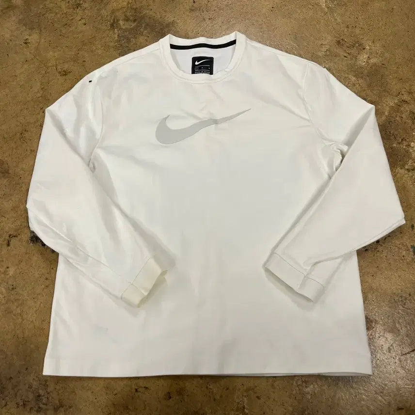 [BUNJANG] Nike White Swoosh Long Sleeve T-Shirt / [정품/L] 나이키 화이트 롱슬리브 스우시 긴팔티