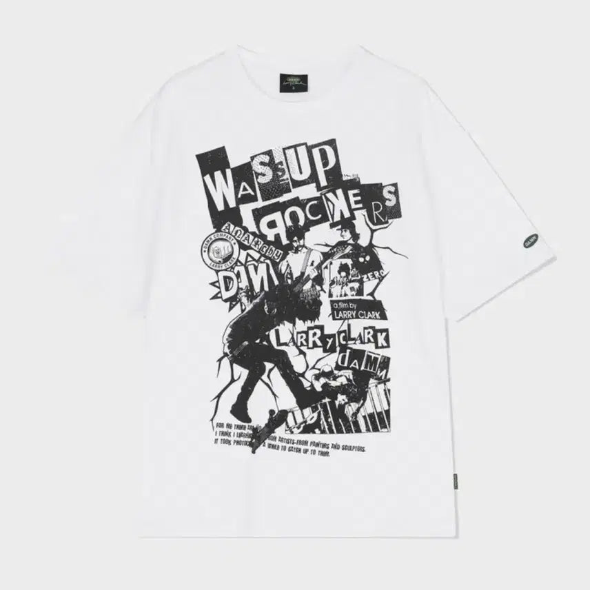 [BUNJANG] DMP Larry Clark Short Sleeve T-Shirt White / 댐프 화이트 래리클락 반팔 티셔츠