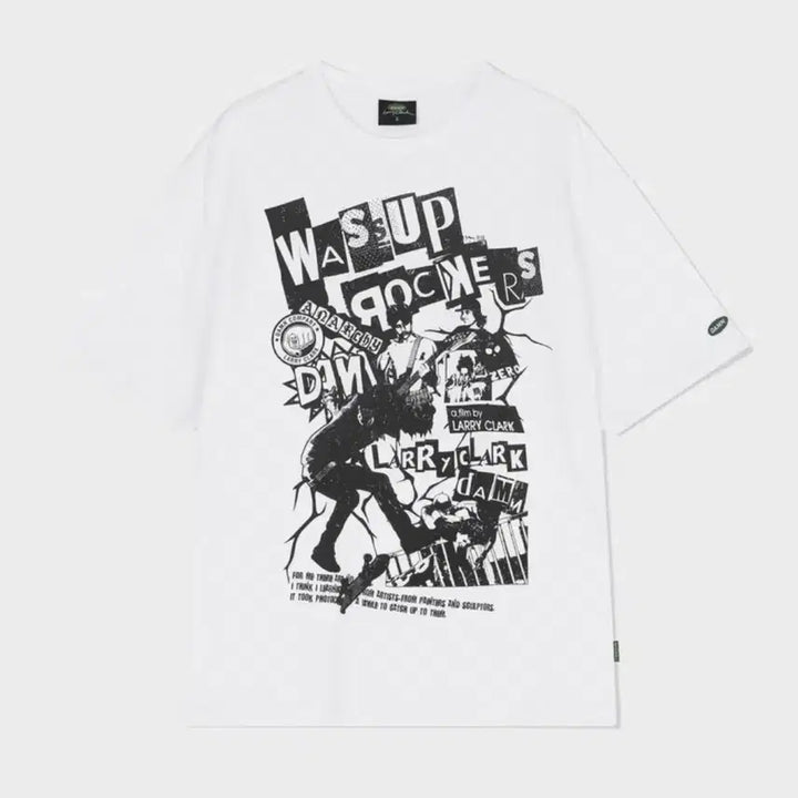 [BUNJANG] DMP Larry Clark Short Sleeve T-Shirt White / 댐프 화이트 래리클락 반팔 티셔츠