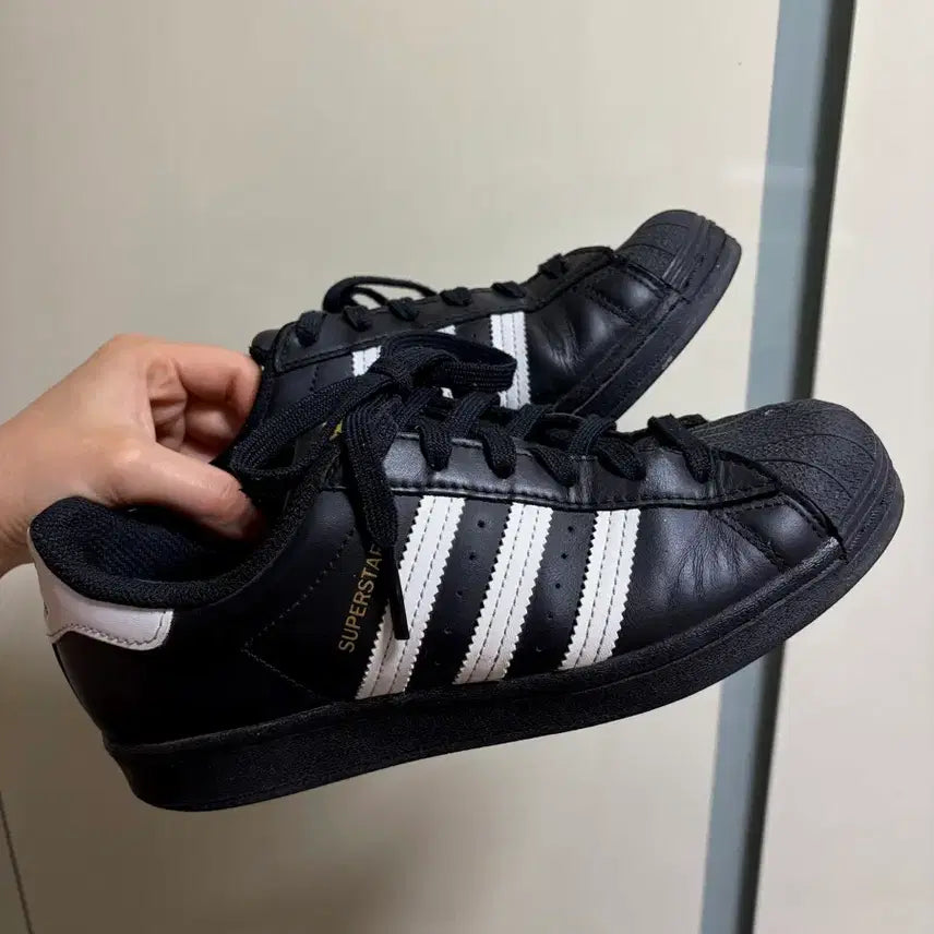 [BUNJANG] Adidas Superstar Black 235mm / 아디다스 슈퍼스타 블랙 235