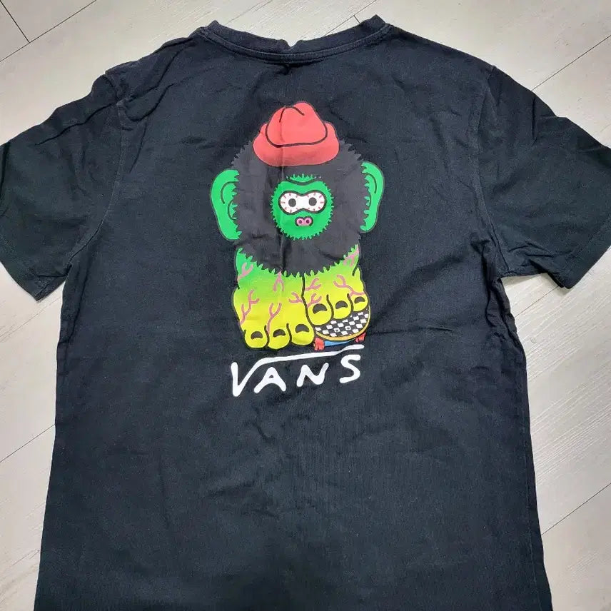 [BUNJANG] Vans Off The Wall Black Short Sleeve T-Shirt / 반스 Off The Wall 블랙 반팔 티셔츠