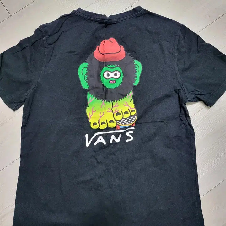 [BUNJANG] Vans Off The Wall Black Short Sleeve T-Shirt / 반스 Off The Wall 블랙 반팔 티셔츠