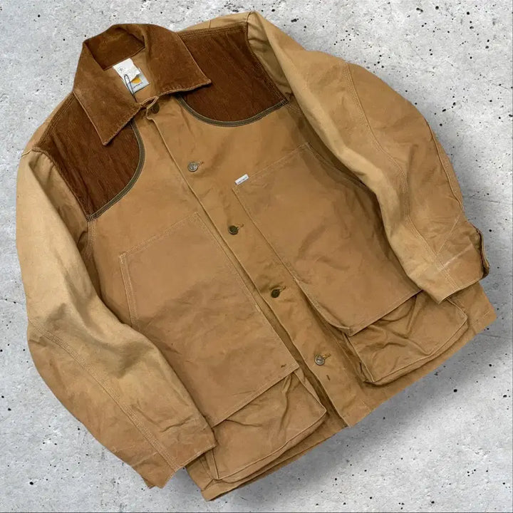 [BUNJANG] 80s Carhartt USA Brown Corduroy Hunting Jacket (L) / [L] 80s 칼하트 USA 빈티지 브라운 코듀로이 헌팅 자켓